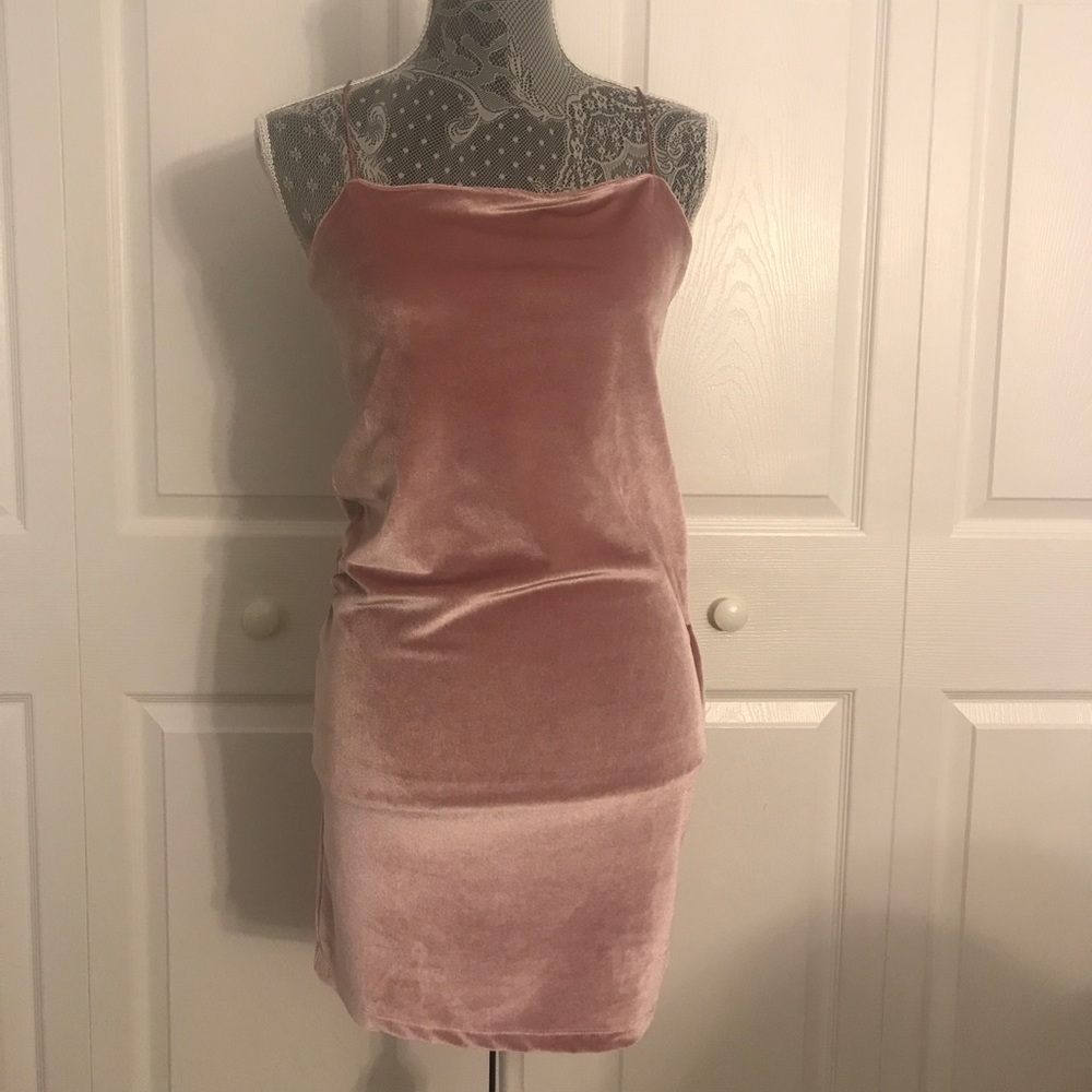 Pink Velvet Dress